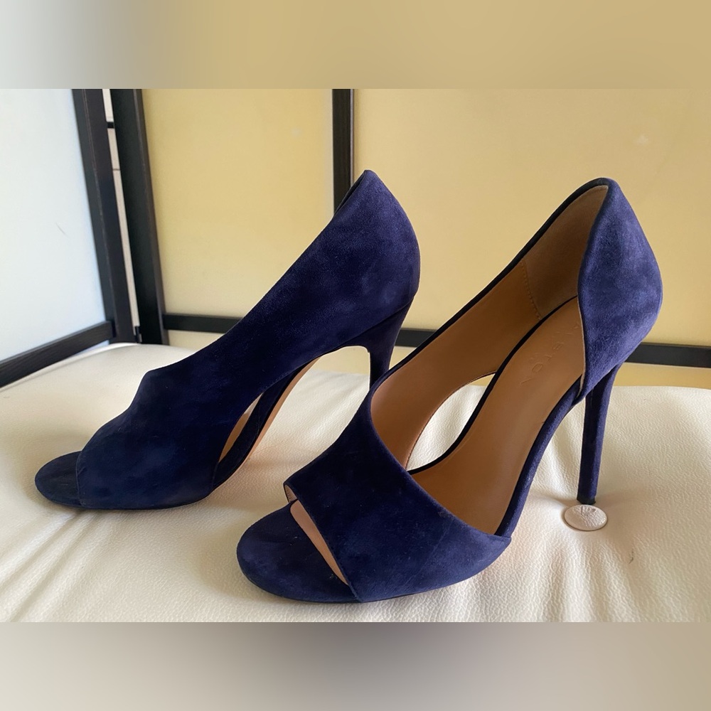 Halston Heritage Suede D'Orsay Pumps, Size 8